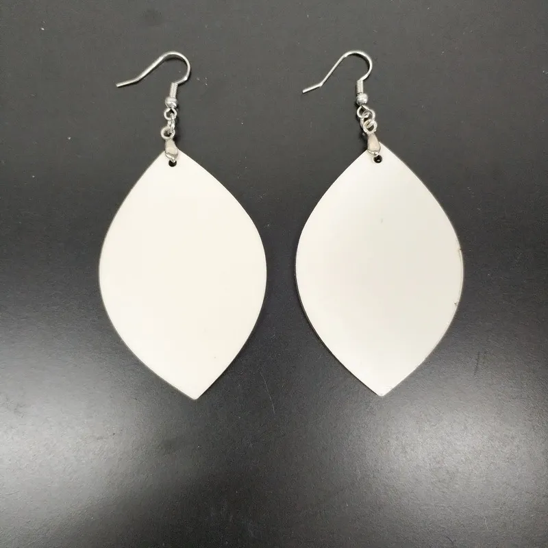 Sublimation Jewelry Blanks Earrings Double Sided Printing Earring Leaves  Shape Eardrop With Hooks For Jewelry DIY Making From Weaving_web, $0.55